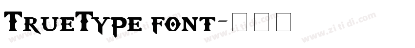 TrueType font字体转换